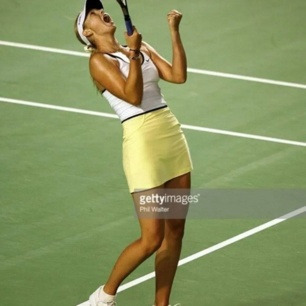 NWT NIKE Maria Sharapova Tennis Dress w/ Bra Skirt yellow white S Small - Picture 5 of 14